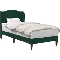 vidaXL Bedframe met hoofdeinde Donkergroen 90 x 190 cm Fluweel
