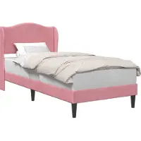 vidaXL Bedframe met hoofdeinde Roze 80 x 200 cm Fluweel