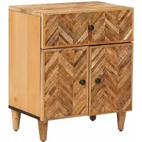 vidaXL Nachtkastje met lade Bruin 50 x 33 x 60 cm Massief Mango Hout