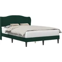 vidaXL Bedframe met hoofdeinde Donkergroen 140 x 190 cm Fluweel