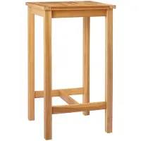 vidaXL Bartafel Naturel 60 x 60 x 105 cm Massief Teakhout