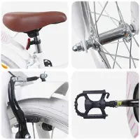 vidaXL Kinderfiets 18 Inch voor 5-7 jaar oud Wit