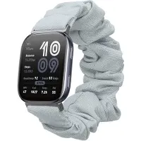 Kwmobile elastisch bandje voor smartwatch - geschikt voor Amazfit Bip 6 - Horlogebandje van katoen - In lichtblauw