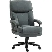 HAUSS SPOLE Bureaustoel 68,5 X 79 X 117-125 Cm - Ergonomisch Hoog Model Tot 200 Kg - Met Wipfunctie En Wielen - Polyester - Grijs