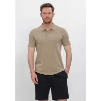 Stefano lauran Heren Polo's & T-shirts Polo Bjorn - Beige - Maat XL