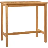 vidaXL Bartafel Naturel 110 x 60 x 105 cm Massief Teakhout