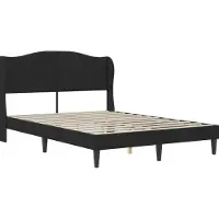 vidaXL Bedframe met hoofdeinde, zwart, 120 x 200 cm, fluweel