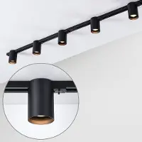 LumenXL 1-fase railsysteem van 1,5 meter met Zylox spots in zwart