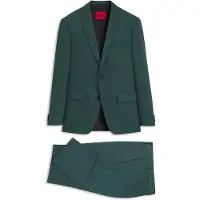 HUGO Slim-fit tweedelig pak van hoogwaardig stretchtwill Maat 106