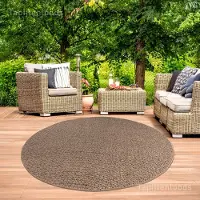Muratap Sahara japandi rond buitenkleed jute-look weerbestendig vloerkleed 200 cm
