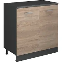 Vicco Uitbreidingskast Rion, Sonoma/Antraciet, 80 x 46 cm zonder schuine kant met 2 deuren