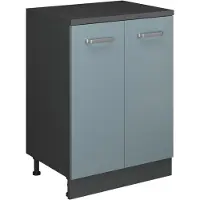 Vicco Uitbreidingskast Rion, Blauw-grijs/Antraciet, 60 x 46 cm zonder schuine kant met 2 deuren