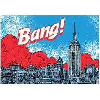 WALLARENA - Behang 250x175 cm + Fotobehang - Vliesbehang - Stad motif - Voor Kinderen - Op de Flizelin - Blauw