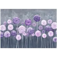 WALLARENA - Behang 368x254 cm + Fotobehang - Vliesbehang - Bloemen motif - Naar de slaapkamer, woonkamer - Op Flizelinie - Paars