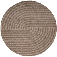 Muratap Sahara japandi rond buitenkleed jute-look weerbestendig vloerkleed 200 cm