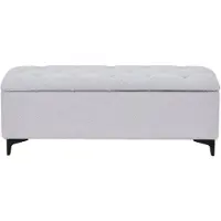 Vente-unique Bank met opbergruimte - Stof - Beige - SABILO