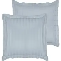 De Witte Lietaer Kussensloop Zygo Ice Blue - 50 x 70 cm - Blauw - Katoen Satijn
