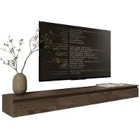 Selsey Bemmi Slim – TV-hangmeubel 4 deuren – Walnoot Wisconsin houtlook – 200 cm