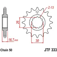 JT Sprockets JTF333.14 Kettingrondsel