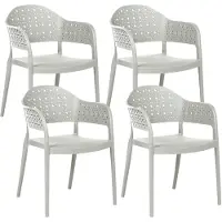 Beliani NARINO - Set van 4 stoelen - Groen - Polypropyleen