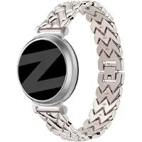 Bandz Metalen 'V-Type' bandje geschikt voor Garmin Lily 2 / Pebble Round 2 - Sterrenlicht