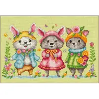 Vervaco Kruissteekset "Kleine dieren", 28x18 cm