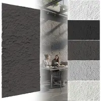 ACXIN Wandpanelen 3D - Wandpanelen Steenlook Muurpanelen Wandbekleding Decoratief PU Waterdicht Badkamer Woonkamer Keuken - 120x60cm - 3cm Dik - Zwart - 3 Stuks