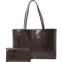 Calvin Klein Shopper 'Foil Logo Glossy Tote With' chocoladebruin