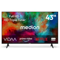 Medion 108 cm (43 inch) Full HD-televisie (Smart-TV, VIDAA Store, Prime Video, Disney+, DAZN, Paramount+, HbbTV, PVR, HD Triple Tuner, MD 843102)