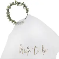 Amscan Hoofdband 'Bride To Be' Sluier Eucalyptus