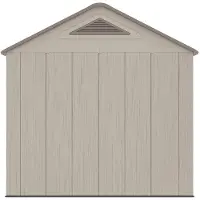 Vente-unique Tuinhuis van beige en bruine hars HDPE 4,5 m² met vloer - dikte 22 mm - ANTEVA