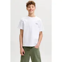 Jack & Jones JUNIOR T-shirt met backprint wit Jongens Katoen Ronde hals - maat 128