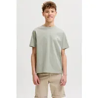 Jack & Jones JUNIOR T-shirt met backprint groen Jongens Katoen Ronde hals - maat 140