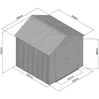 Vente-unique Tuinhuis van beige en bruin hars HDPE 6,15 m² met vloer - dikte 22mm - ANTEVA
