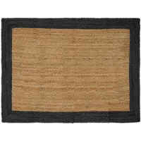 vidaXL Vloerkleden Donkergrijs 140 x 200 cm Jute