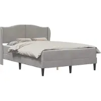 vidaXL Bedframe met hoofdeinde Lichtgrijs 120 x 200 cm Fluweel