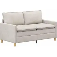 vidaXL Bank Crèmekleurig 156 x 81 x 87,5 cm Polyester
