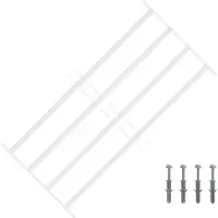 vidaXL Beveiligingsrooster voor ramen met 4 kruisbalken 63-114 cm