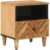 vidaXL Nachtkastje met lade Bruin 50 x 33 x 60 cm Massief Mango Hout