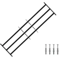 vidaXL Beveiligingsrooster voor ramen met 3 kruisbalken 3 pcs