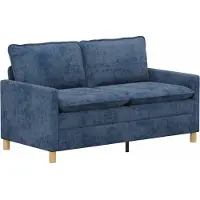 vidaXL Bankstel 2 st Blauw Polyester