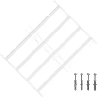 vidaXL Beveiligingsrooster voor ramen met 4 kruisbalken 3 st 43-74 cm