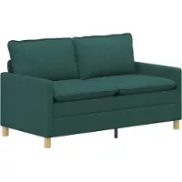 vidaXL Bank 2-zits Donkergroen 156 x 81 x 87,5 cm Stof