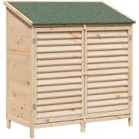 vidaXL Tuin Shed met dak Naturel 106 x 56 x 113,5 cm Massief Vurenhout
