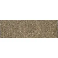 vidaXL Vloerkleden Naturel en Zwart 80 x 300 cm Jute