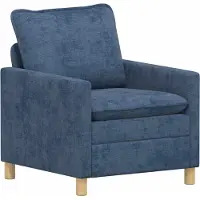 vidaXL Bankstel 2 st Blauw Polyester