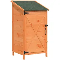 vidaXL Tuin Shed met dak Bruin 59,5 x 56 x 113,5 cm Massief Vurenhout