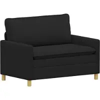 vidaXL Bank Zwart 126 x 81 x 87,5 cm Stof