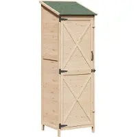 vidaXL Tuin Shed Naturel 59,5 x 56 x 176,5 cm Massief Vurenhout