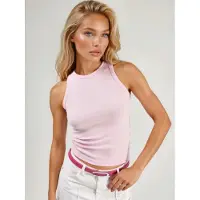 Busem Geribbelde Crew Neck Mouwloze Tanktop